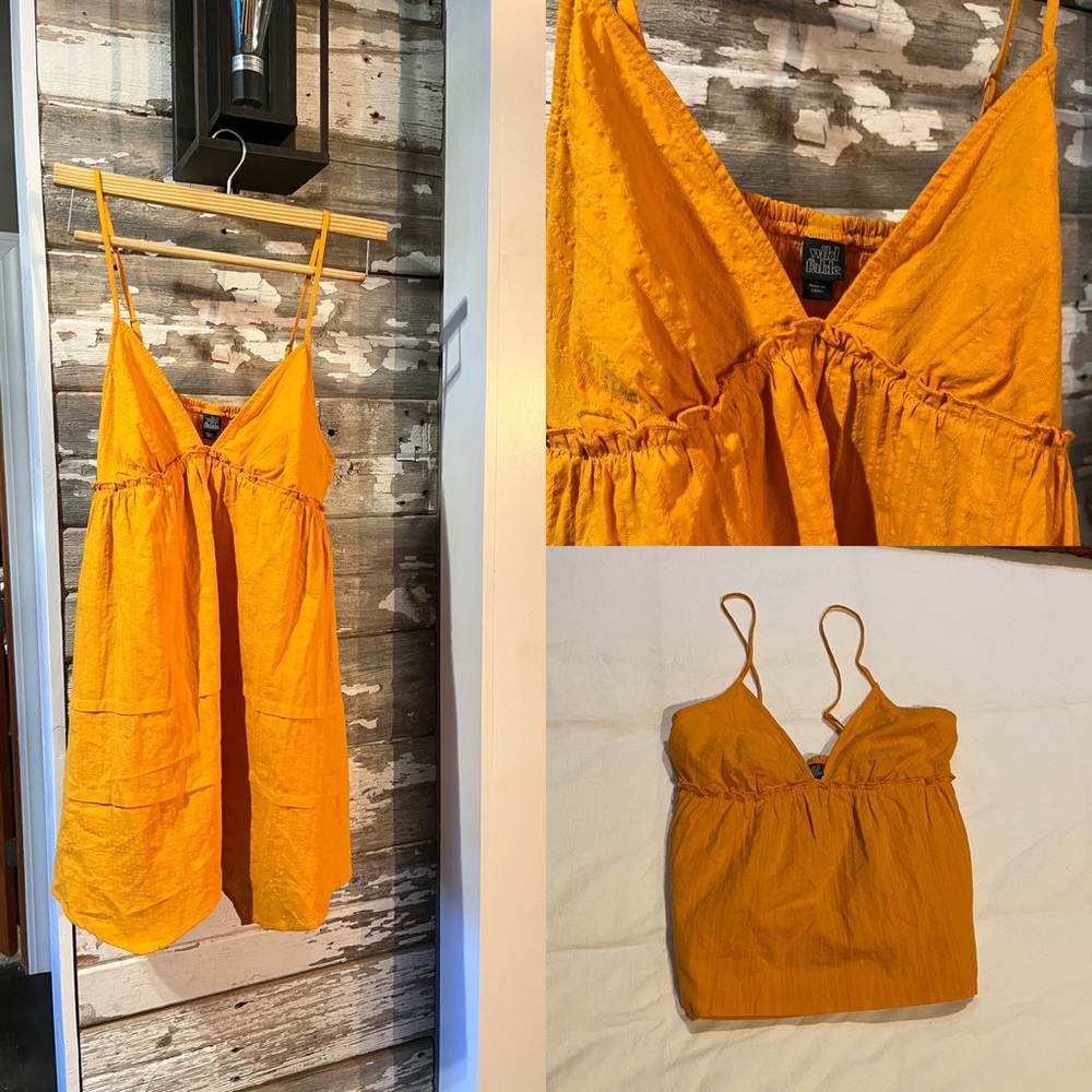 Wild Fable Flip Flop Mini Dress  Mango Orange Size Large